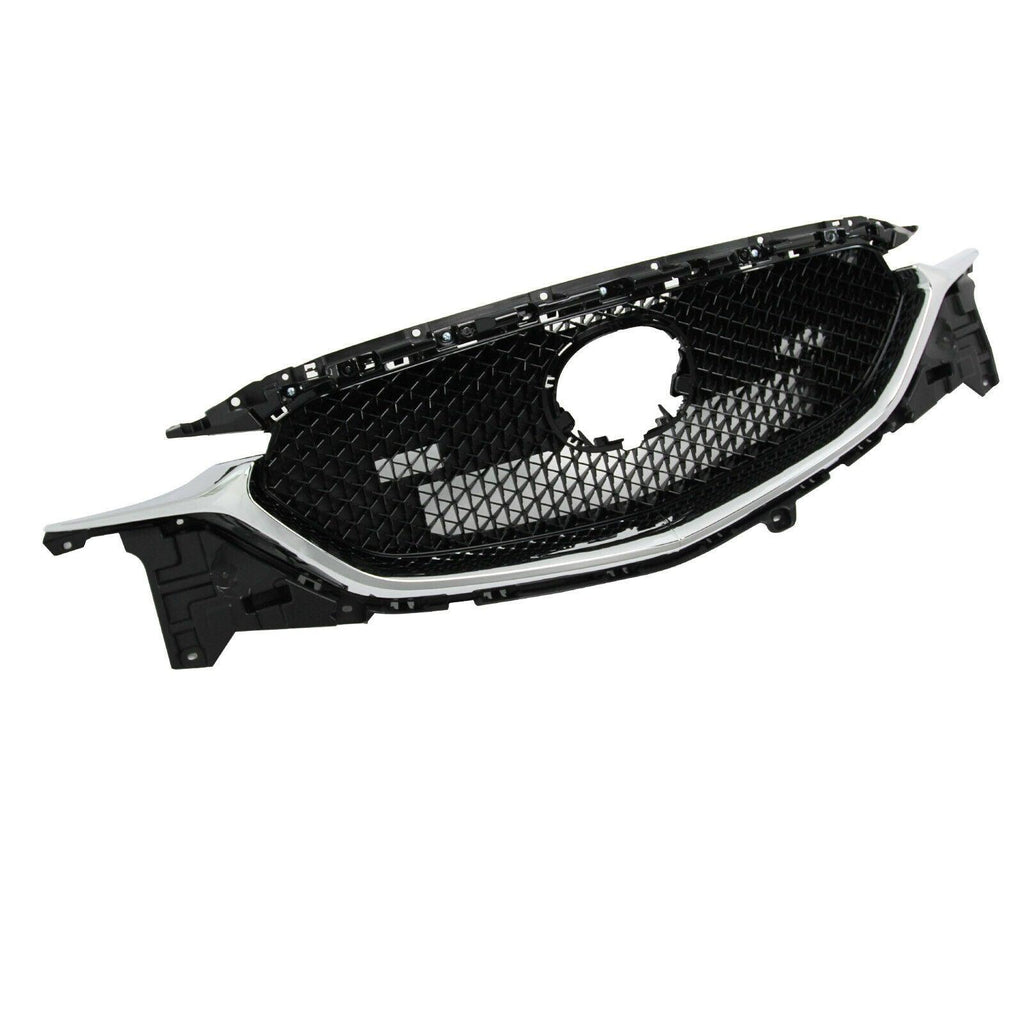 2017-2019 Mazda CX5 Grille Ptd Black Mesh With Lower Chrome Moulding , MA1200215. Professional-grade auto body part.