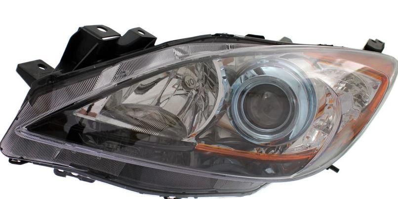 2012-2013 Mazda 3 Head Lamp Driver Side , MA2518143. Angle view for visual reference.