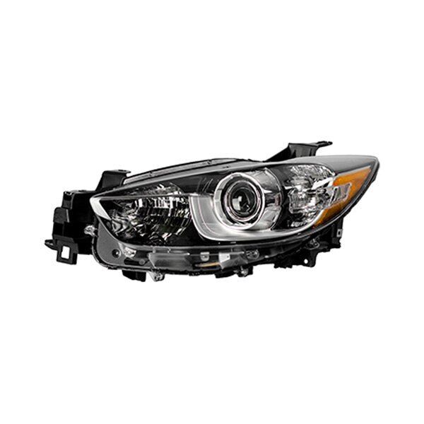 2013-2015 Mazda CX5 Head Lamp Driver Side Hid Chrome Bezel With Black Trim , MA2518151. High-quality aftermarket part.