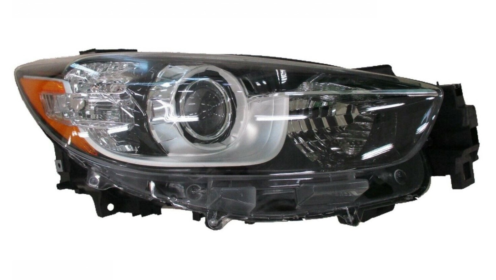 2013-2015 Mazda CX5 Head Lamp Passenger Side Hid Chrome Bezel With Black Trim , MA2519151. High-strength and long-lasting.