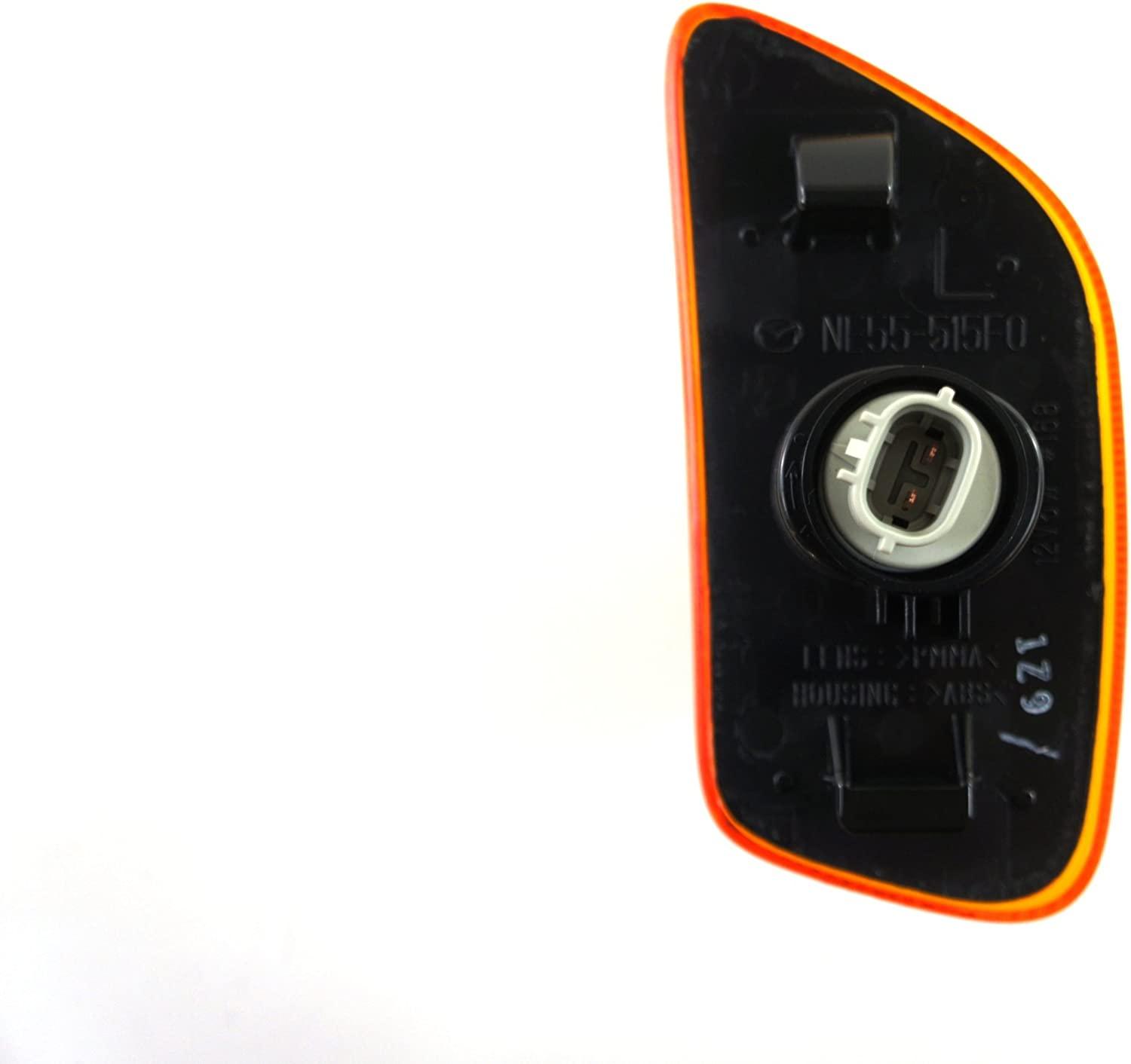 2006-2008 Mazda MX5_MIATA Signal Lamp Front Driver Side , MA2530116. Side view of the replacement part.