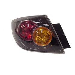2004-2006 Mazda 3 Tail Lamp Driver Side Hb , MA2800125. Installed view for reference.