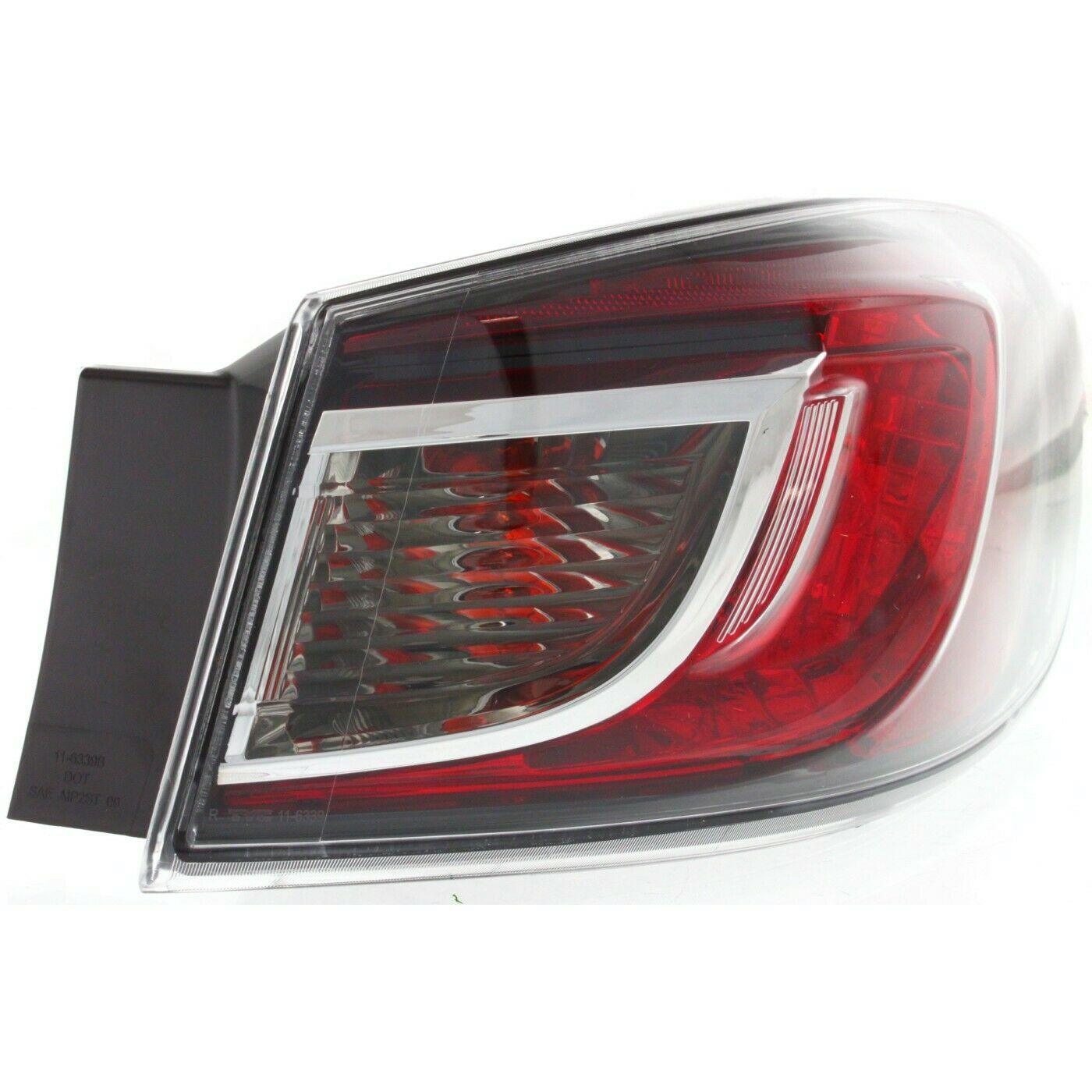 2010-2013 Mazda 3 Tail Lamp Passenger Side Without Led Sdn , MA2801144. Exact fit for vehicle restoration.