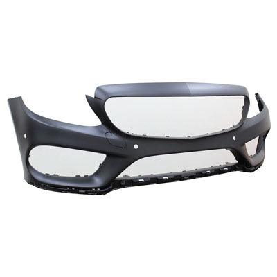 2017-2018 Mercedes C300 Sedan Front Bumper Primed With Amg/Surearound View , MB1000491. Replacement part ready for install.