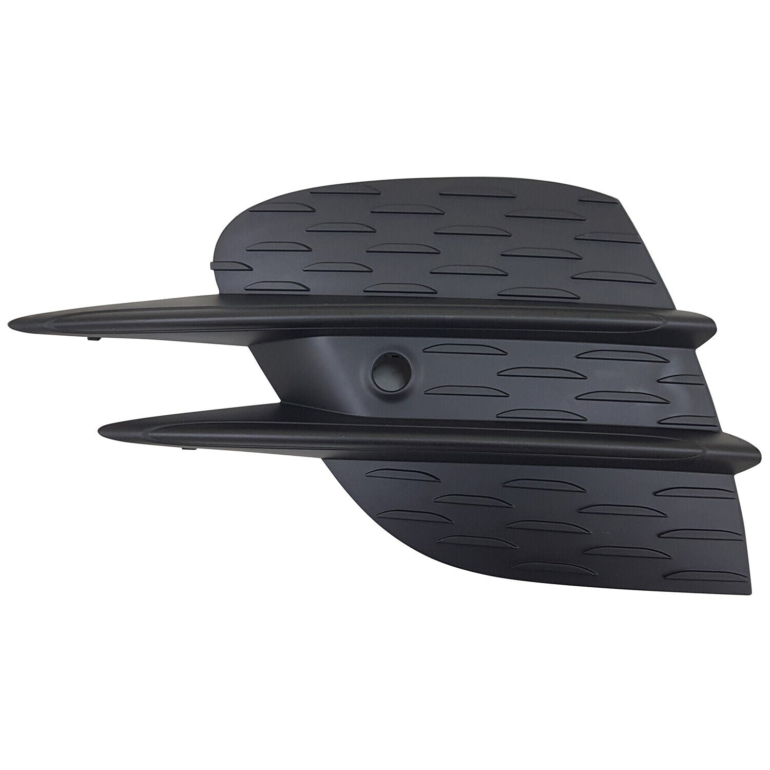 2021-2023 Mercedes E350 Grille Front Driver Side Textured Black With Amg , MB1038226. Side view of the replacement part.