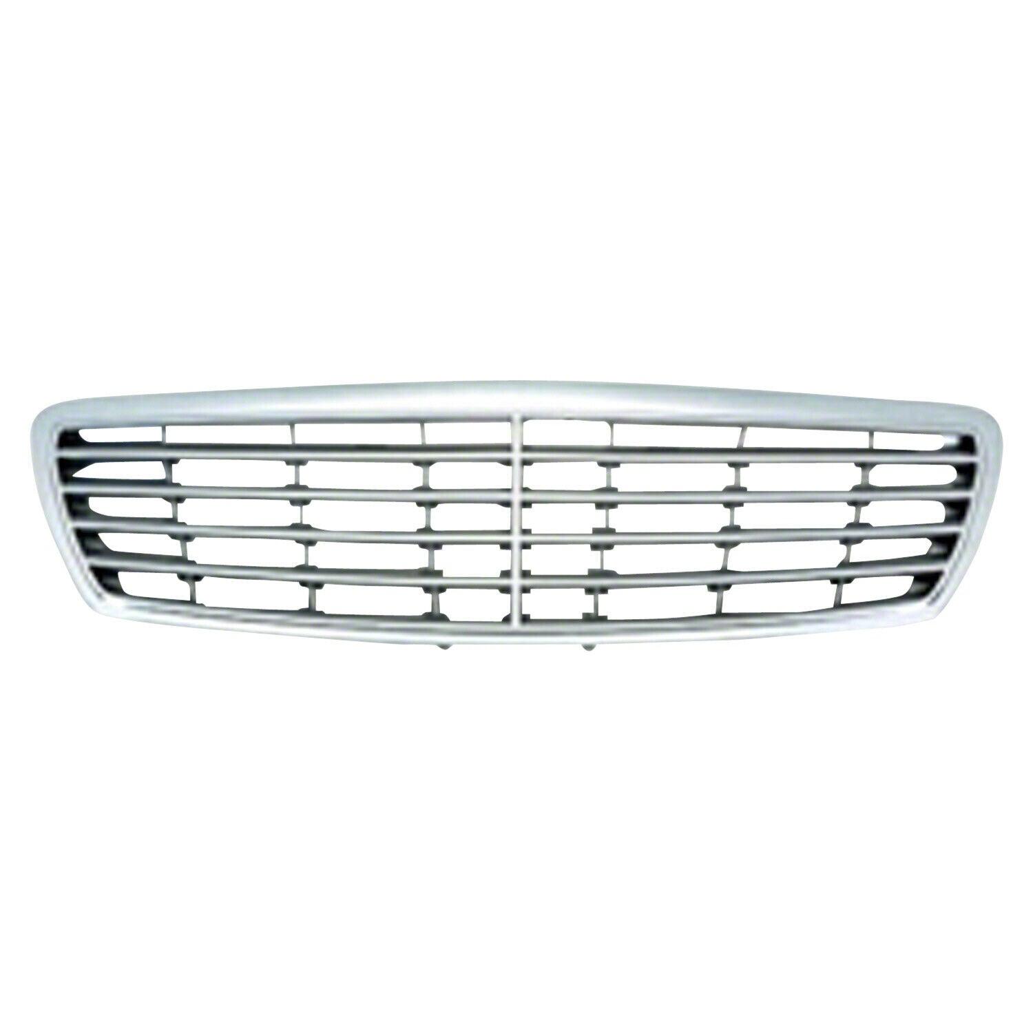 2006 Mercedes E350 Grille Silver With Chrome Frame (Elegance Pkg) , MB1200134. Designed for OEM alignment.