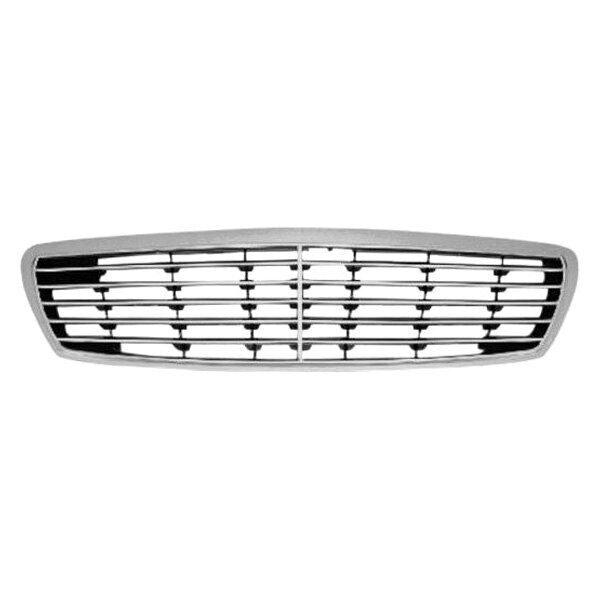 2006 Mercedes E350 Grille Black With Chrome Frame (Avantgarde Pkg) , MB1200135. Installed view for reference.
