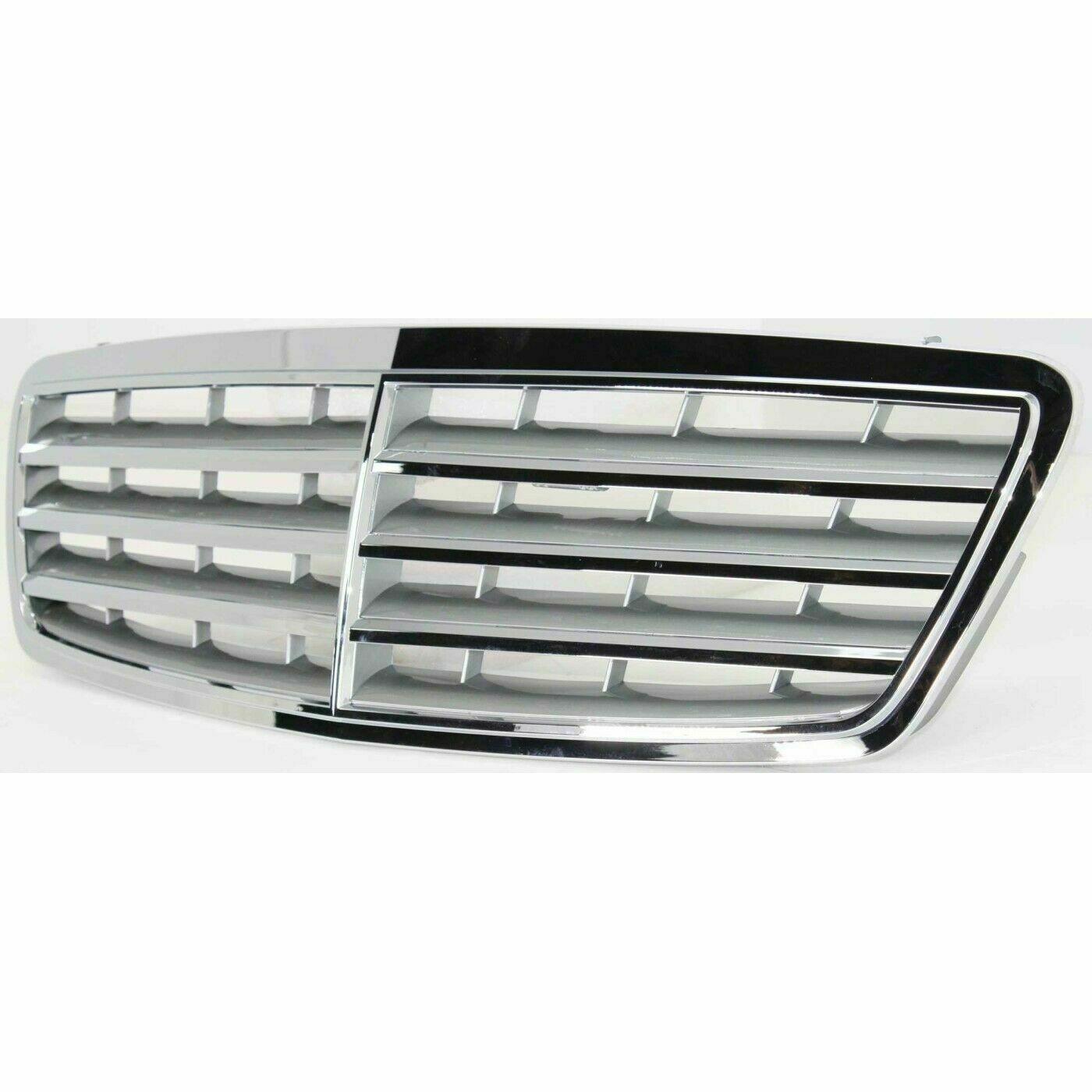 2006-2007 Mercedes C280 Grille Chrome/Silver With Sport Pkg (Avngrd/Elgns) , MB1200142. Installed view for reference.