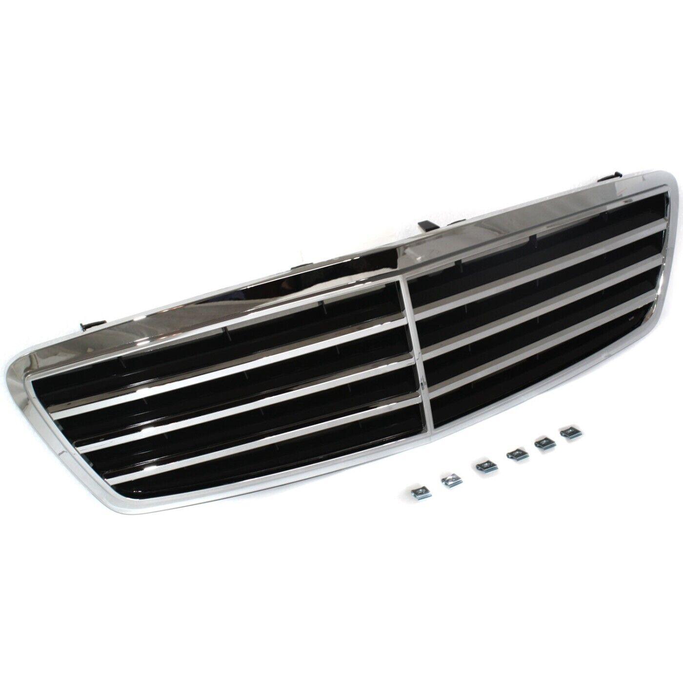 2006-2007 Mercedes C280 Grille Chrome/Black (Avngrd/Elgns) , MB1200143. Installed view for reference.