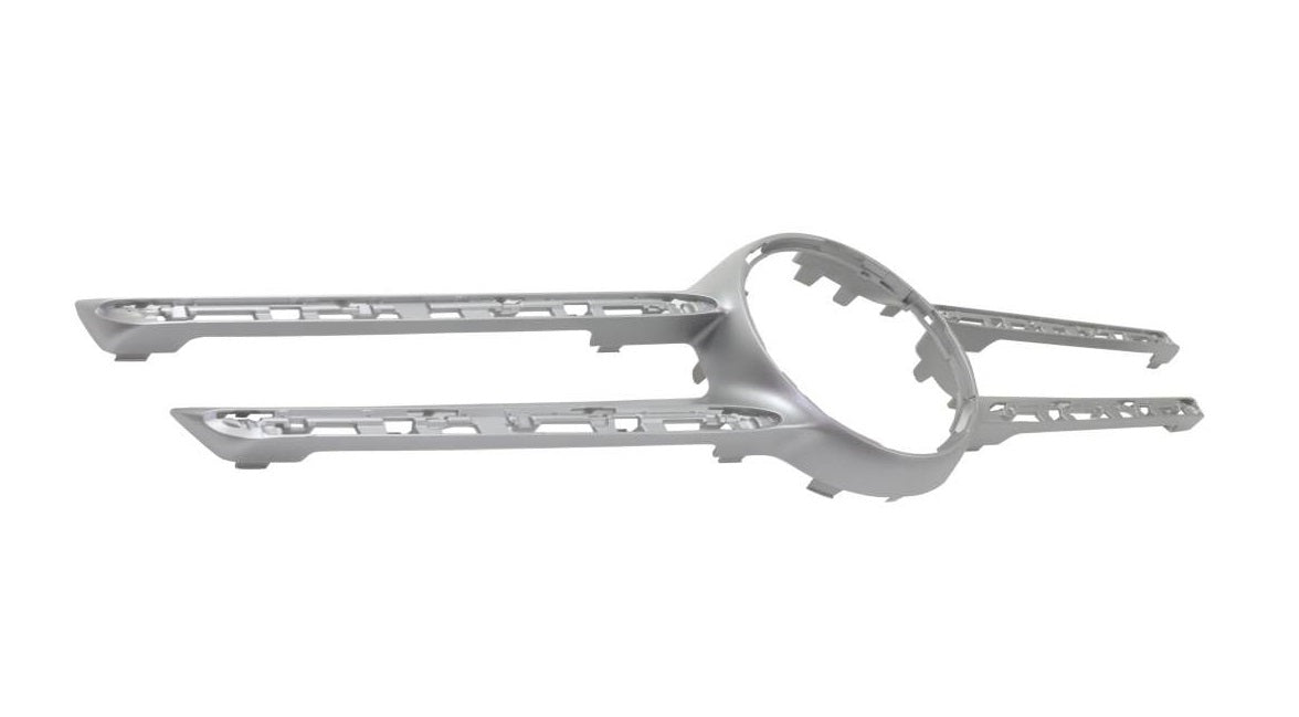 2020 Mercedes E350 Grille Molding Front Silver With Camera , MB1210122. Replacement part ready for install.