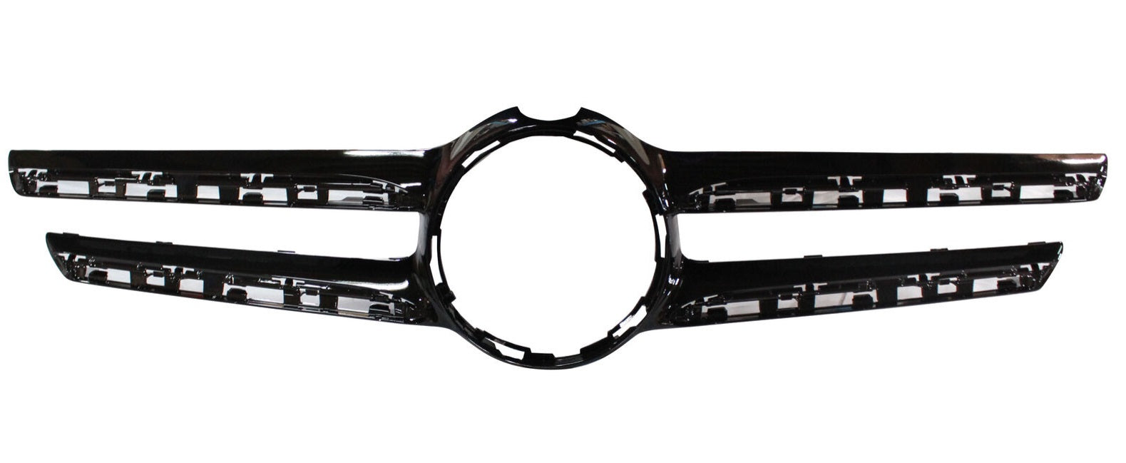2017-2018 Mercedes E400 Grille Molding Front Birght Black With Camera , MB1210137. Installed view for reference.
