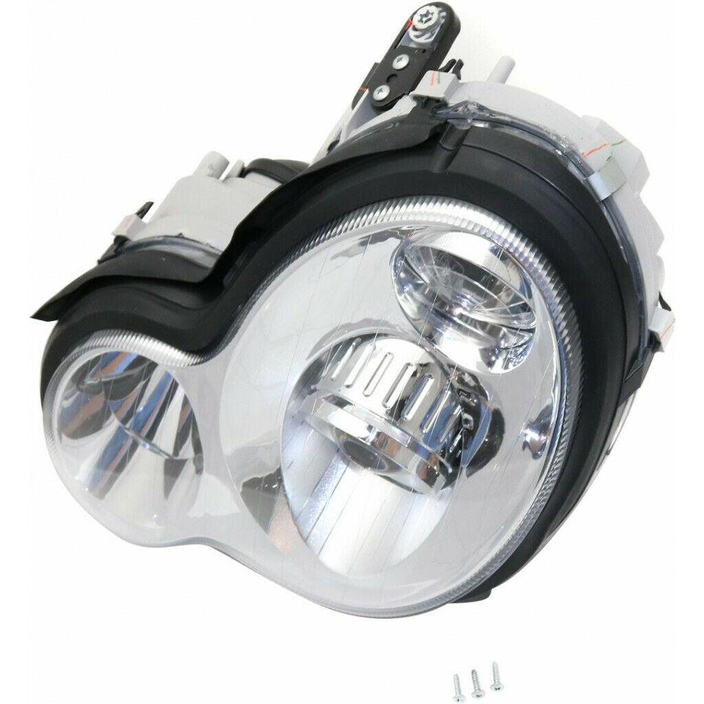 2006-2007 Mercedes C280 Head Lamp Passenger Side , MB2503121. Side view of the replacement part.