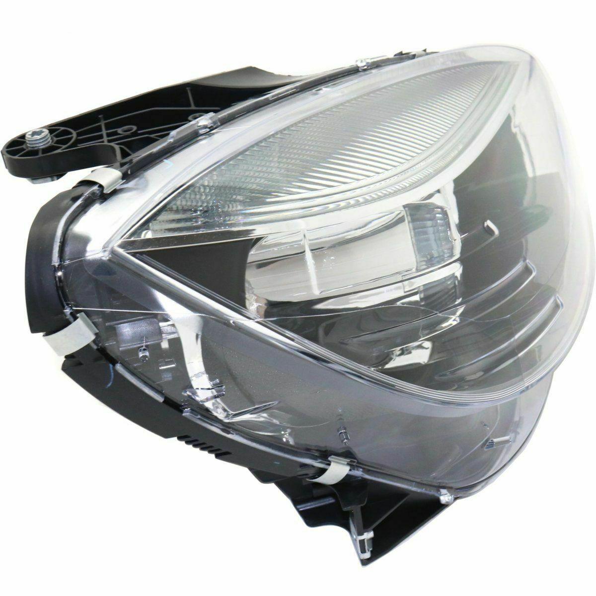 2008-2011 Mercedes C300 Head Lamp Passenger Side Halogen Black Housing , MB2503185. Angle view for visual reference.