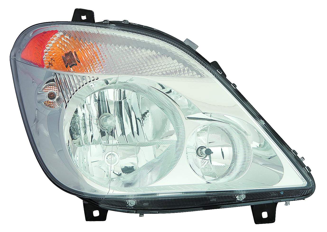 2010-2013 Mercedes SPRINTER 3500 Head Lamp Passenger Side Halogen , MB2503191. Angle view for visual reference.