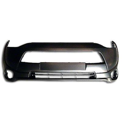 2014-2015 Mitsubishi Outlander Front Bumper Primed Without Wheel Lip Molding Hole , MI1000336.   component.