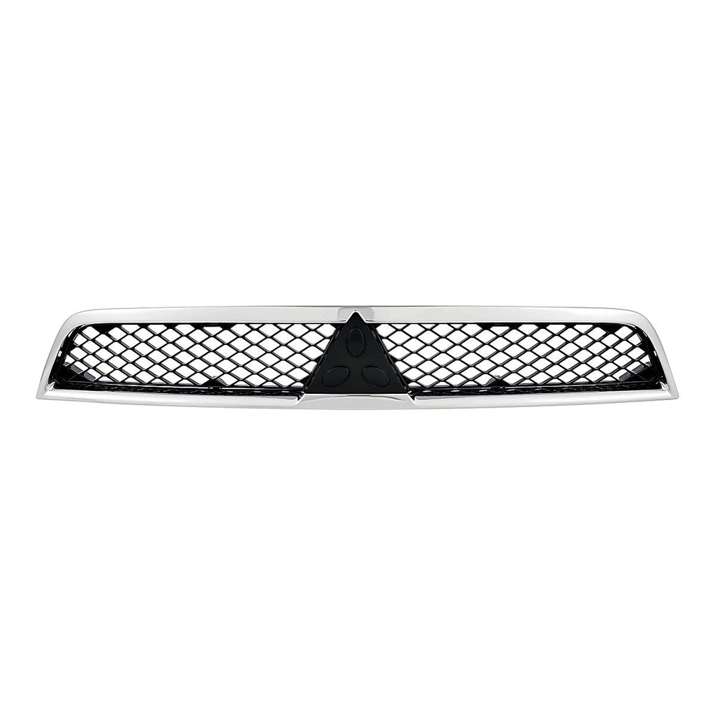 2010-2014 Mitsubishi Lancer Sportback Grille Chrome Black, mi1200255. Front view.