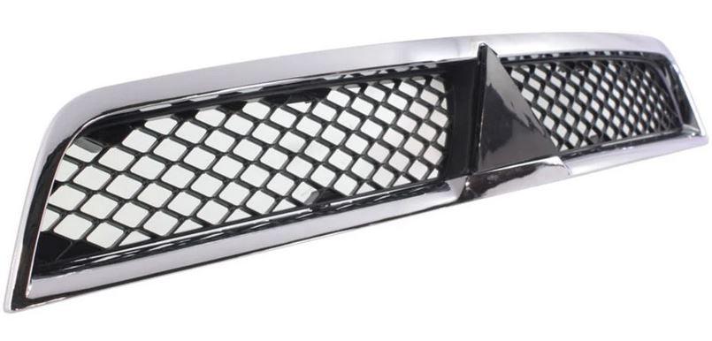 2008-2015 Mitsubishi Lancer Grille Chrome/Black , MI1200255. Designed for OEM alignment.