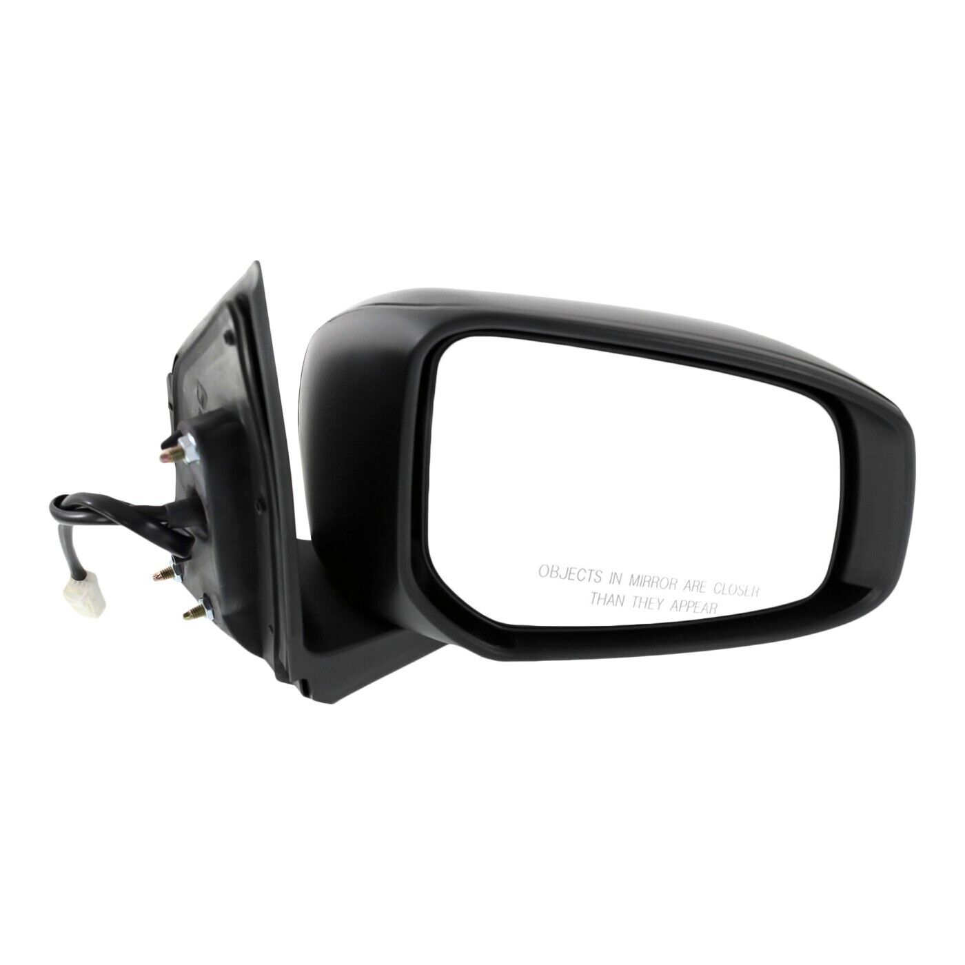 2014-2023 Mitsubishi Mirage Hatchback Mirror Passenger Side Power , MI1321149. Angle view for visual reference.