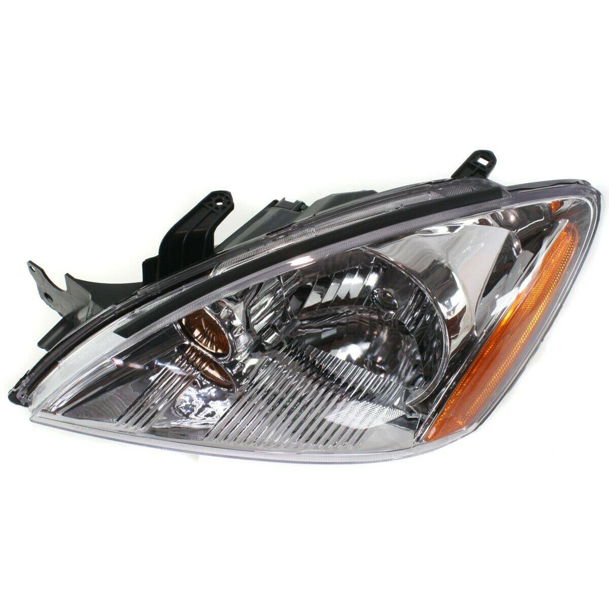 2004-2007 Mitsubishi Lancer Head Lamp Driver Side Chrome Bezel , MI2502136. Durable and impact-resistant.