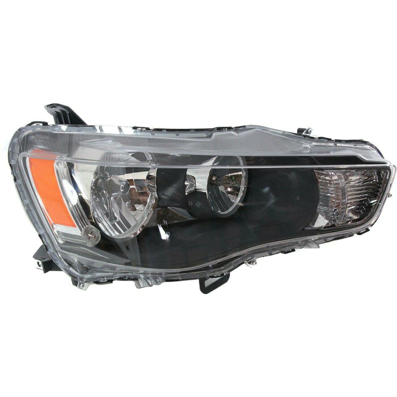 2010-2013 Mitsubishi Outlander Head Lamp Passenger Side Halogen , MI2503157. Side view of the replacement part.
