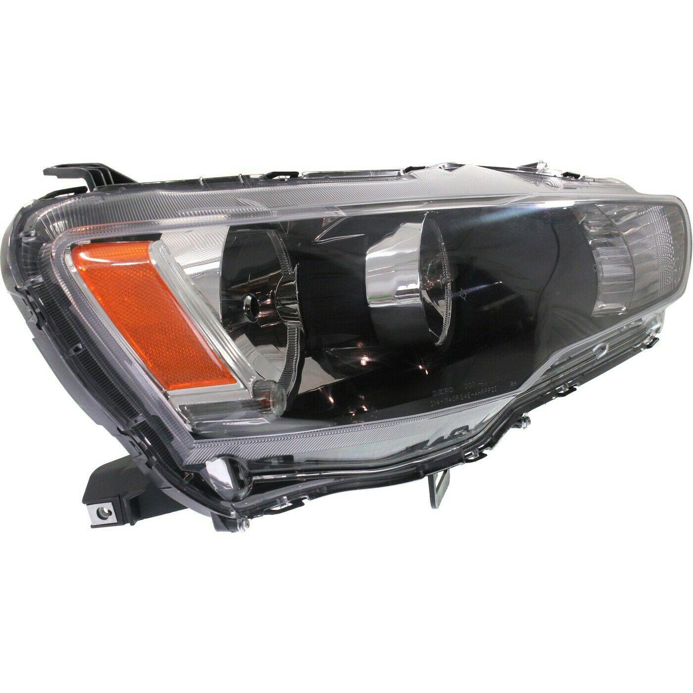 2009-2017 Mitsubishi Lancer Head Lamp Passenger Side Halogen , MI2503158. High-quality aftermarket part.
