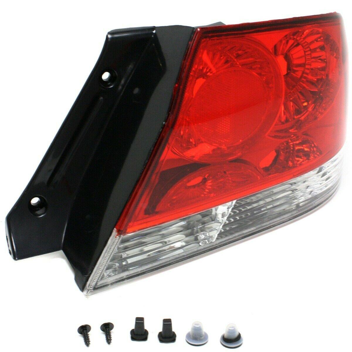2004-2007 Mitsubishi Lancer Tail Lamp Passenger Side Clear/Red Lens (Es/Ls Mdl) , MI2801119. Installed view for reference.