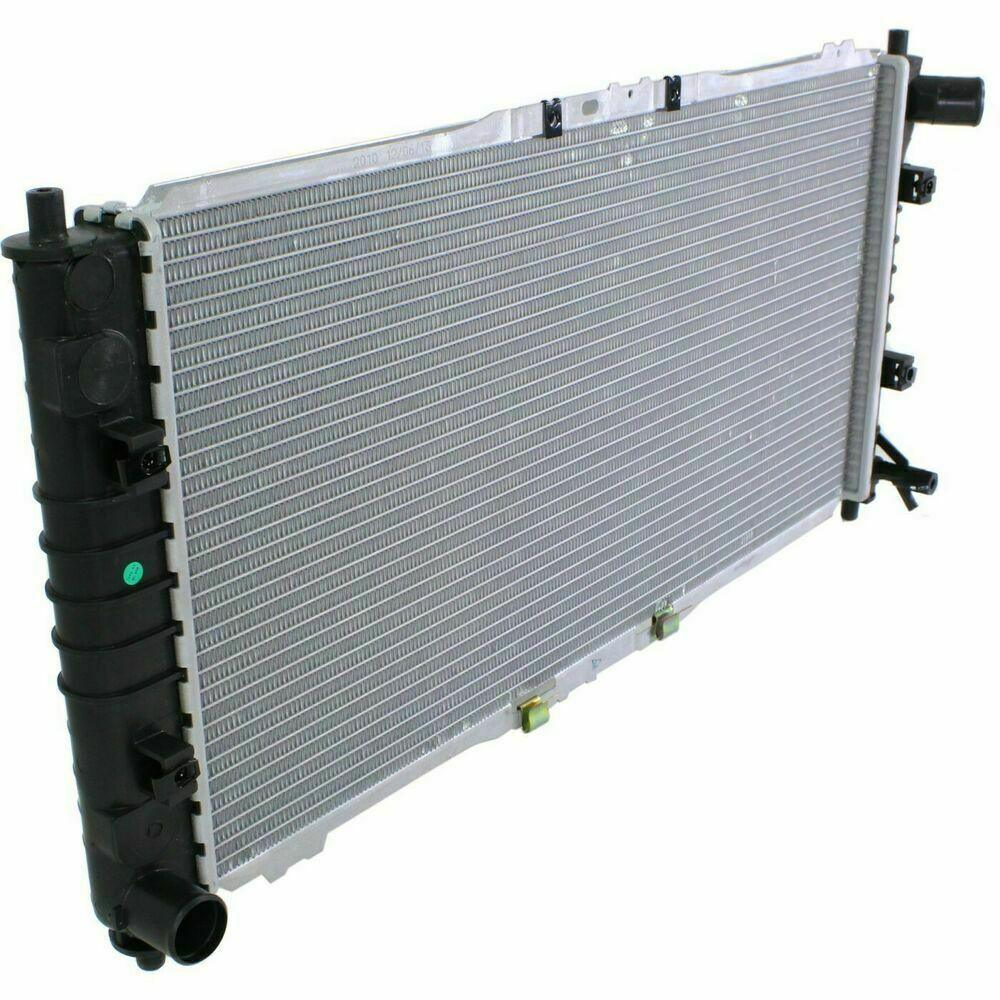 2002-2007 Mitsubishi Lancer Radiator , MI3010201. Side view of the replacement part.