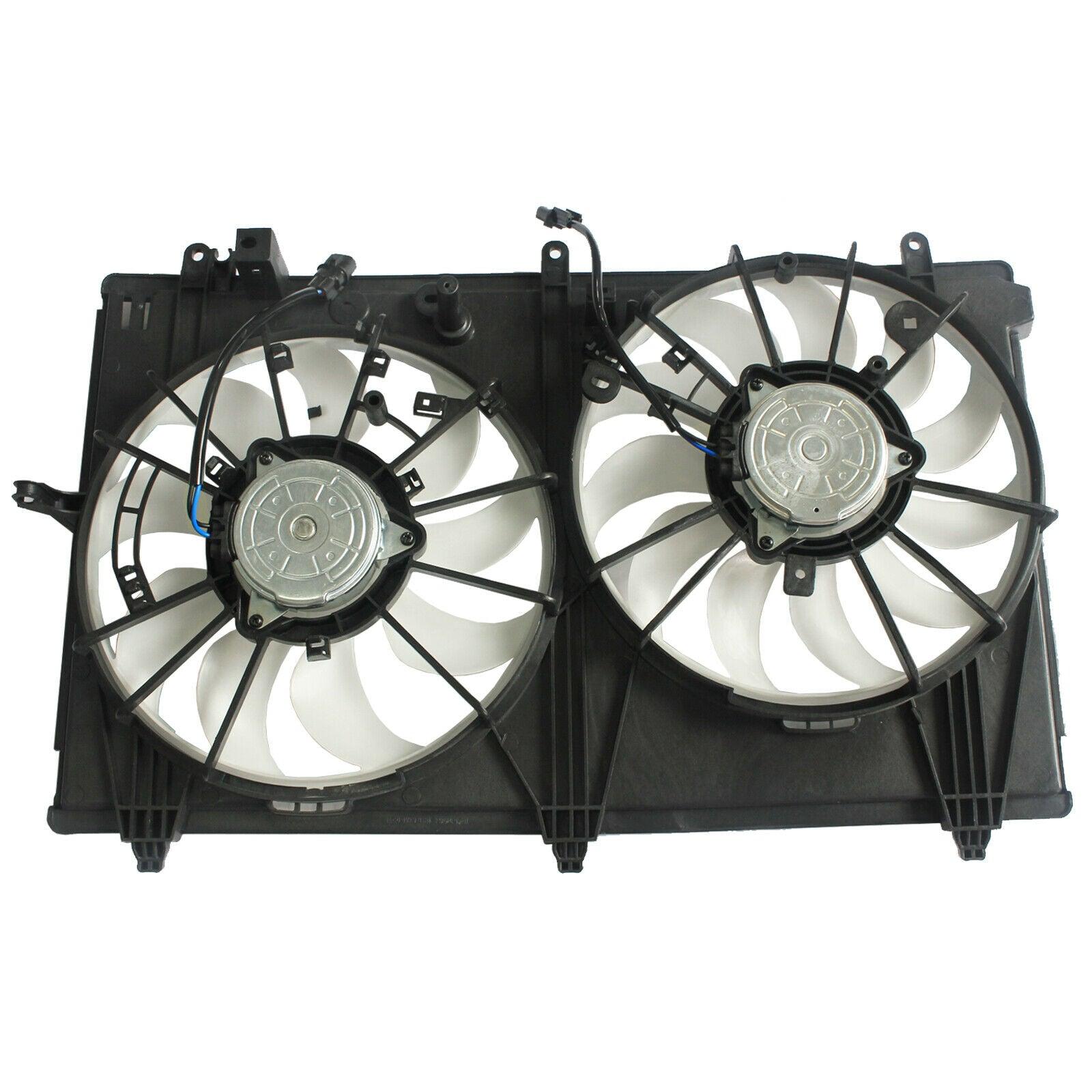 2014-2016 Mitsubishi Outlander Cooling Fan Assy Dual 2.4L/3.0L , MI3115148. Installed view for reference.