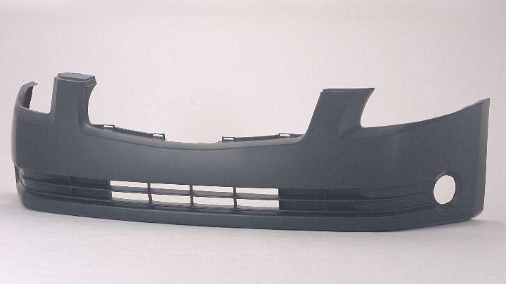 2004-2006 Nissan Maxima Front Bumper Primed With Fog Lamp Hole , NI1000211. Installed view for reference.