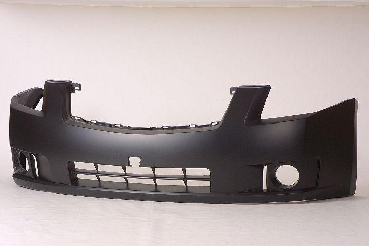 2007-2009 Nissan Sentra Front Bumper Primed 2.0L With Fog Lamp Hole , NI1000241. Angle view for visual reference.