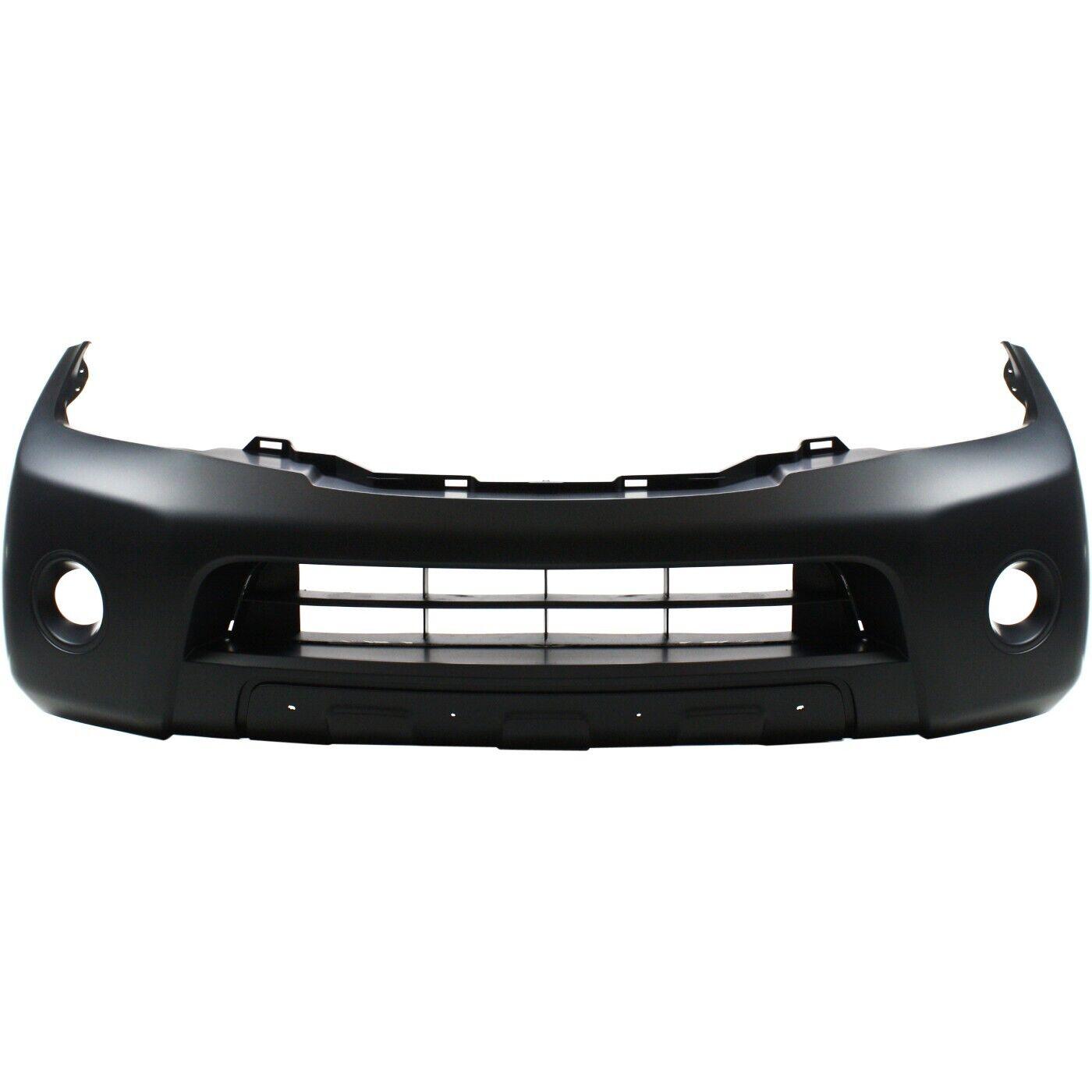 2008-2012 Nissan Pathfinder Front Bumper Primed Le Model With Spoiler Hole , NI1000259. Side view of the replacement part.