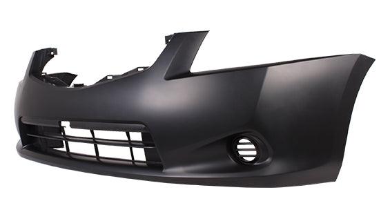 2010-2012 Nissan Sentra Front Bumper Primed Base/S , NI1000271. Side view of the replacement part.