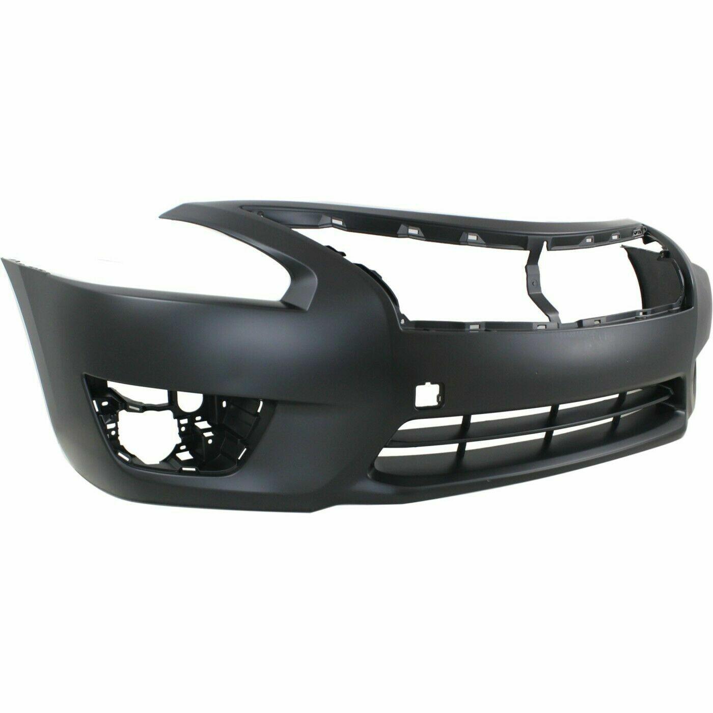 2013-2015 Nissan Altima Sedan Front Bumper Primed , NI1000285. Side view of the replacement part.