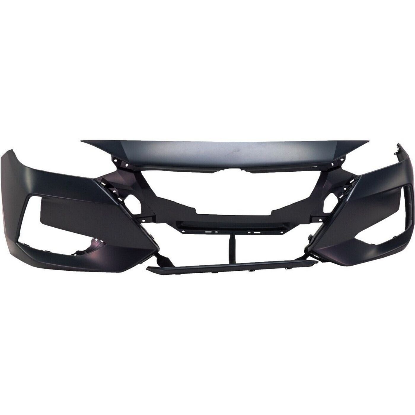 2020-2023 Nissan Sentra Front Bumper Primed Without Camera , NI1000330. Installed view for reference.