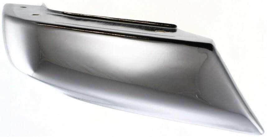 1996-1999 Nissan Pathfinder Bumper End Front Passenger Side Chrome Without Flares To 12/1999 , NI1005142. Angle view for visual reference.