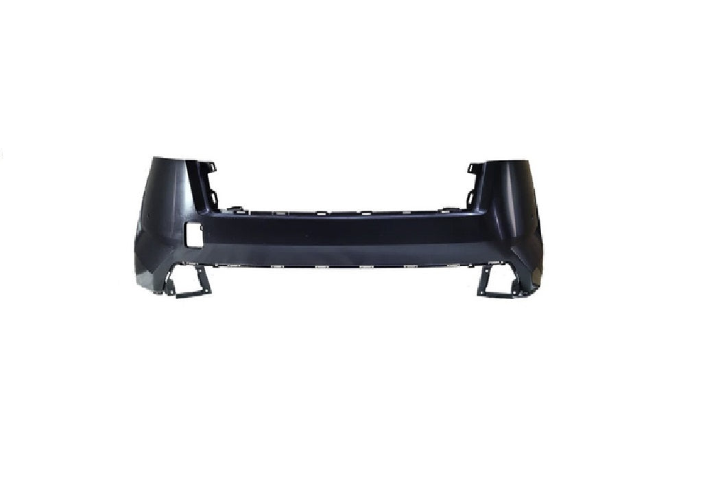 2022-2023 Nissan Pathfinder Front Bumper Primed With Tow Hook/Sensor , NI1014111. Side view of the replacement part.