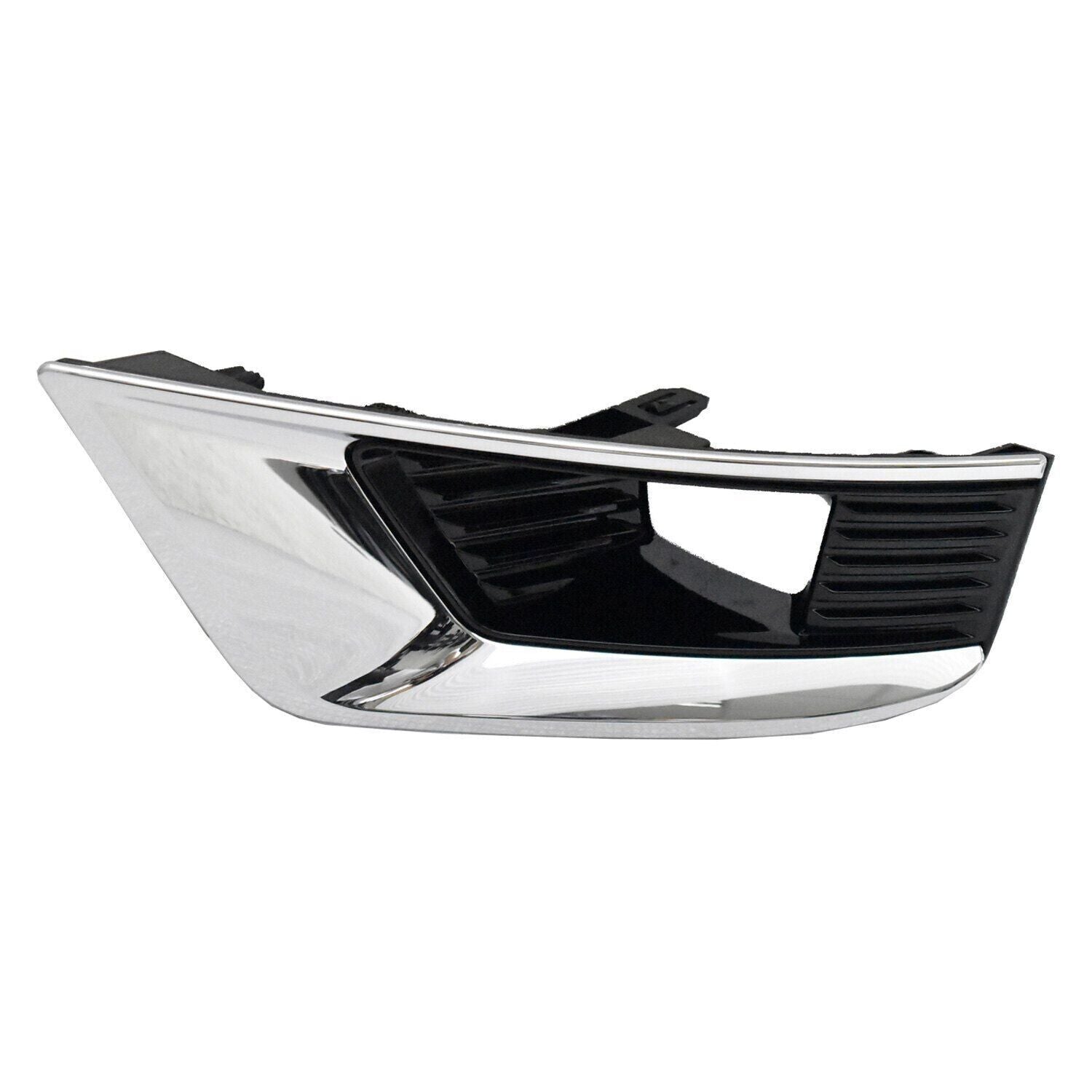 2021-2023 Nissan Armada Fog Lamp Bezel Gloss Black With Chrome Trim , NI1038182. Designed for OEM alignment.