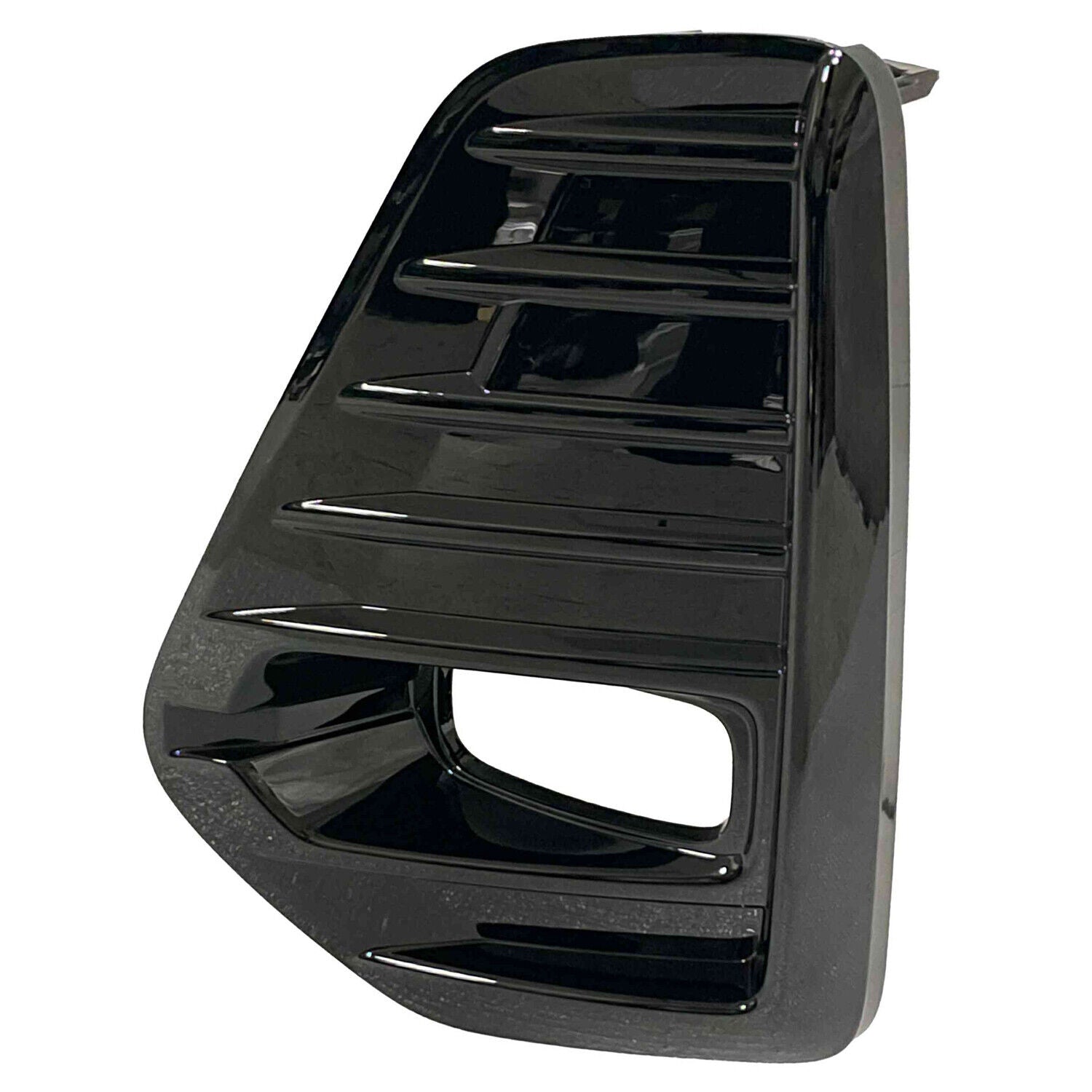 2021-2023 Nissan Kicks Fog Lamp Bezel Front Driver Side Gloss Black , NI1038184. Installed view for reference.