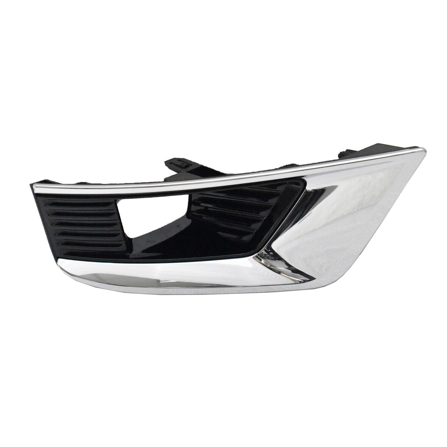 2021-2023 Nissan Armada Fog Lamp Bezel Front Passenger Side Gloss Black Chrome Trim , NI1039182. Precision fitment for collision repair.
