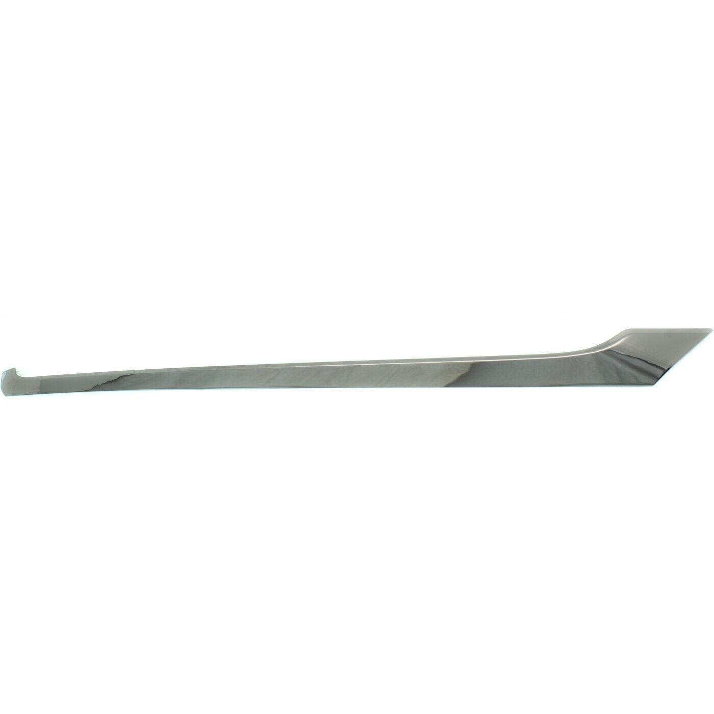 2017-2020 Nissan Pathfinder Bumper Moulding Front Chrome , NI1044113. Side view of the replacement part.