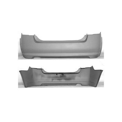 2007-2012 Nissan Sentra Rear Bumper Primed 2.5L , NI1100255. Angle view for visual reference.