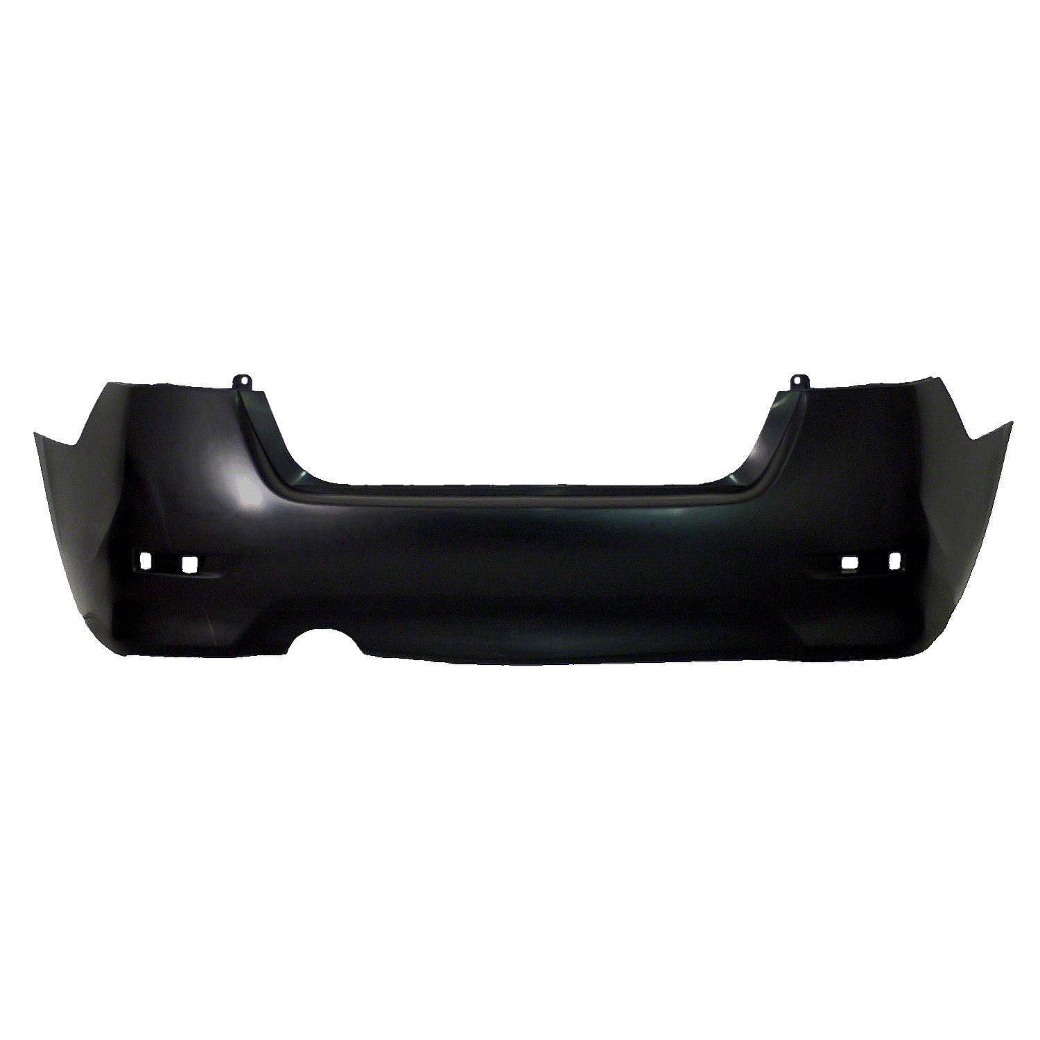 2013-2015 Nissan Sentra Rear Bumper Primed Sr Model , NI1100291. Side view of the replacement part.