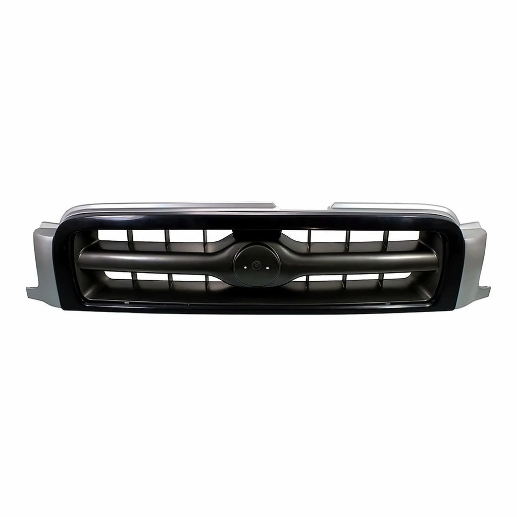 1999-2001 Nissan Pathfinder Front Grille Chrome Silver Charcoal, ni1200192. Front view.