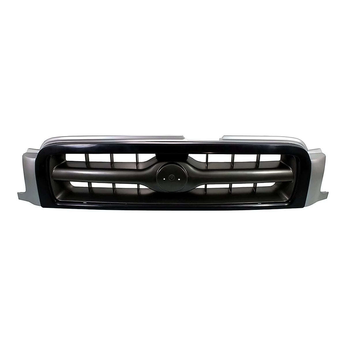 1999-2001 Nissan Pathfinder Front Grille Chrome Silver Charcoal, ni1200192. Front view.
