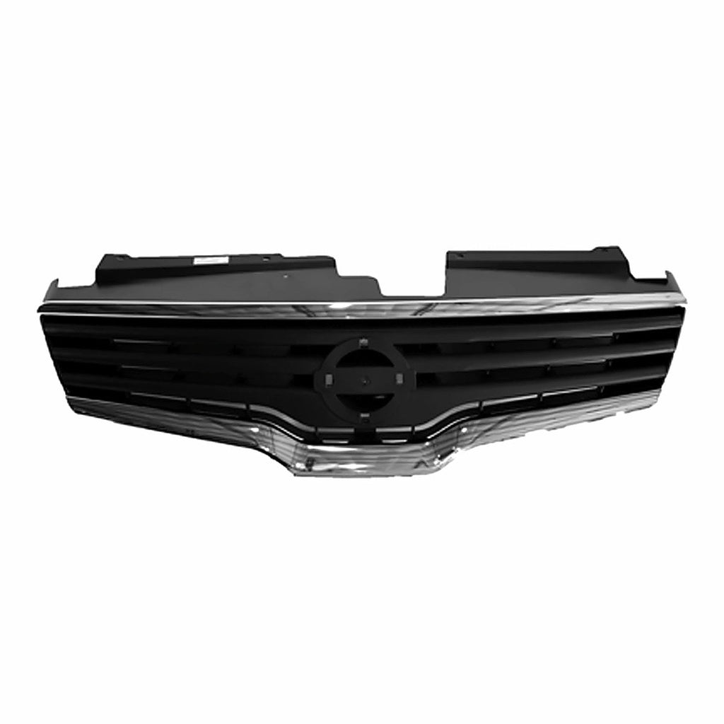 2007-2009 Nissan Altima Hybrid Grille Chrome Black, ni1200221. Front view.