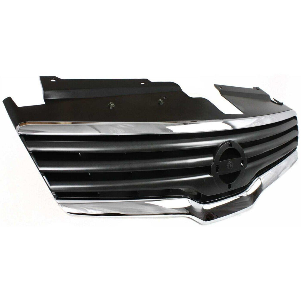 2007-2009 Nissan Altima Sedan Grille Chrome/Black , NI1200221. OEM-style replacement.