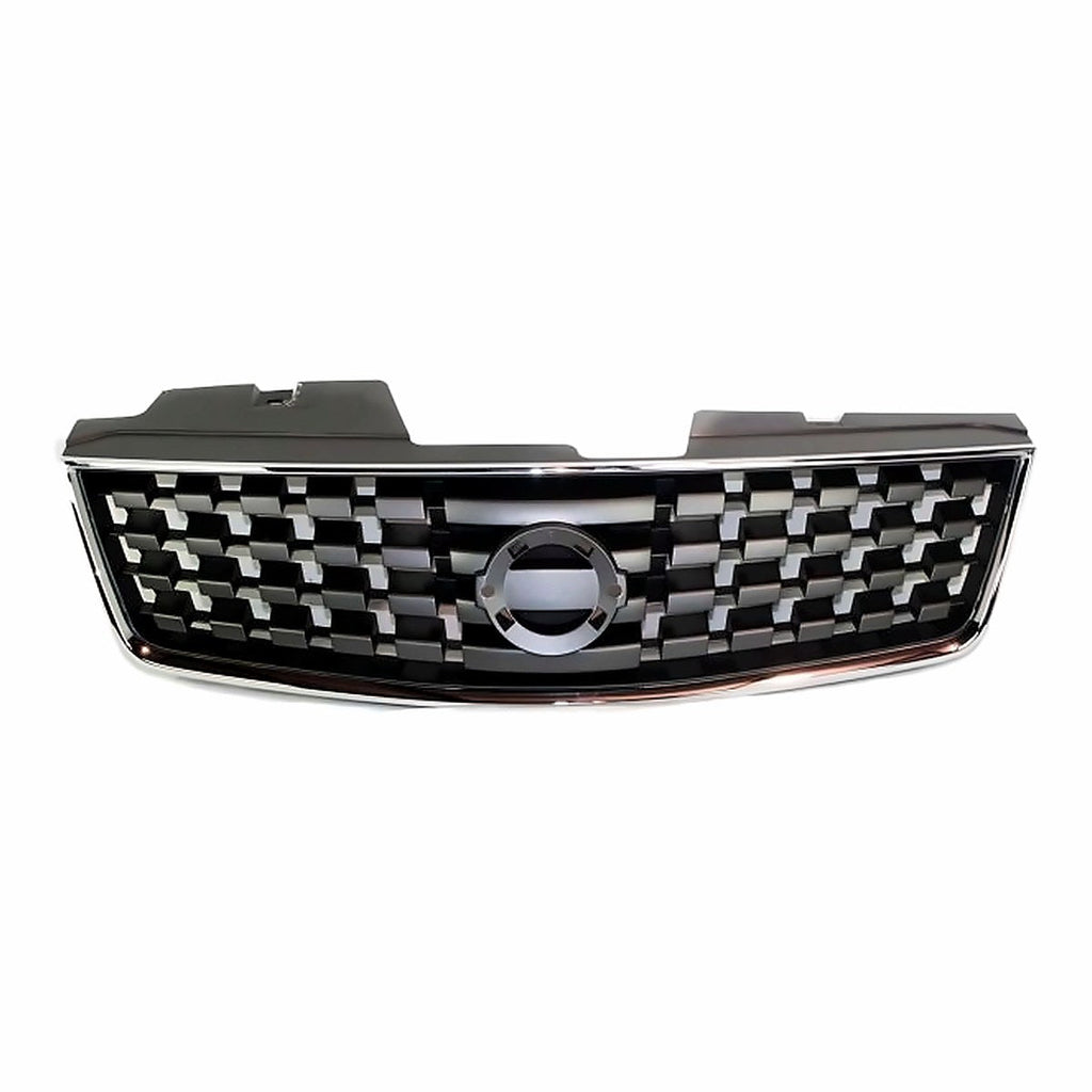 2007-2009 Nissan Sentra Grille Chrome Black, ni1200222. Front view.