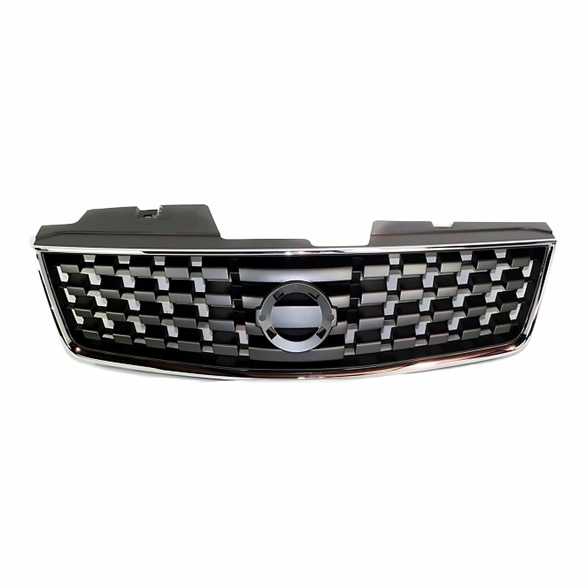 2007-2009 Nissan Sentra Grille Chrome Black, ni1200222. Front view.