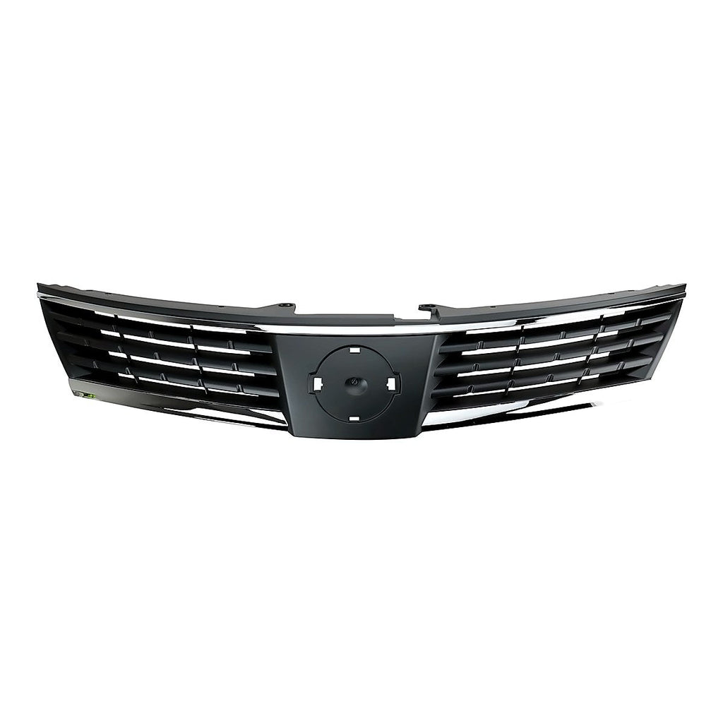 2007-2009 Nissan Versa Grille Chrome Black, ni1200224. Front view.