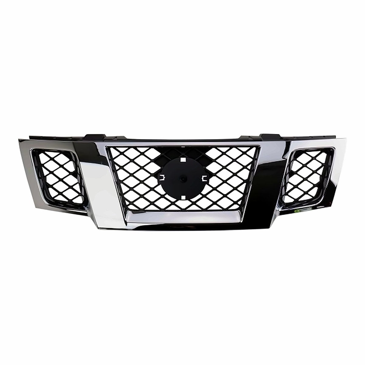 2009-2021 Nissan Frontier Grille Black, ni1200233. Front view.